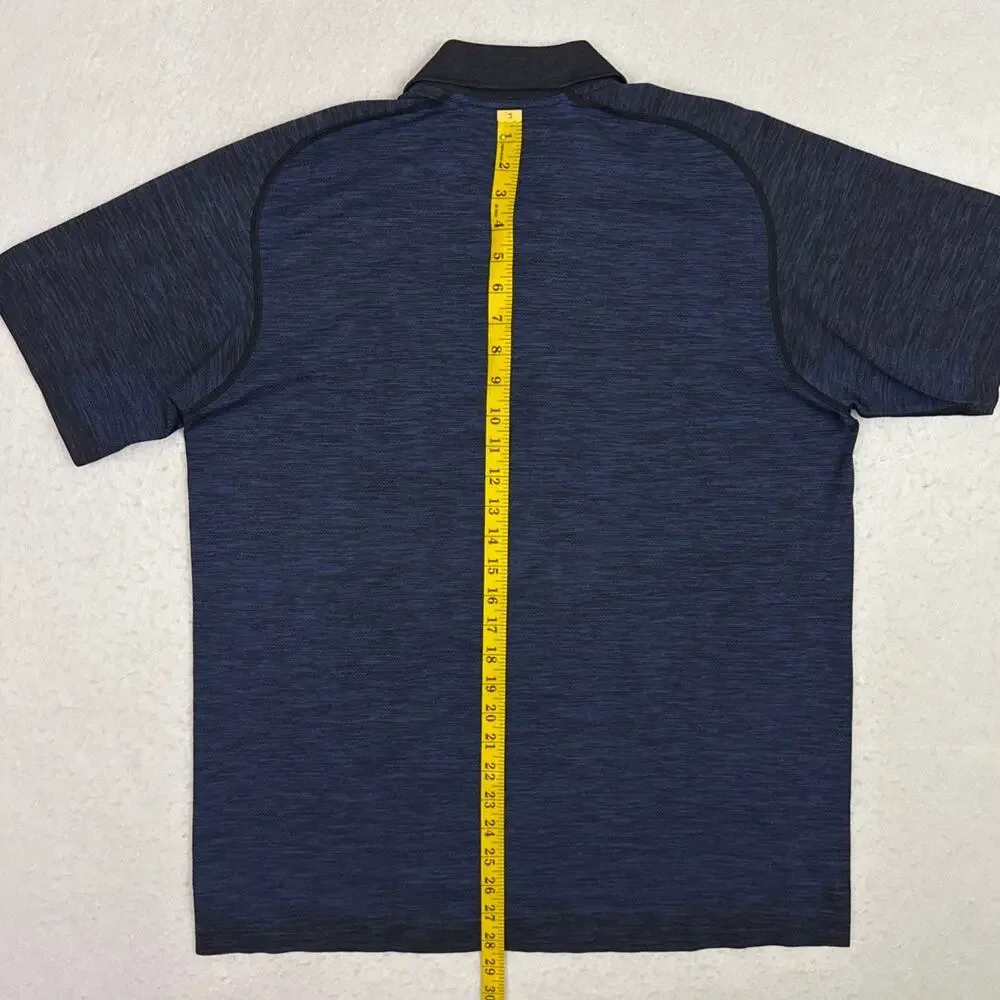 Lululemon Metal Vent Tech Polo Mens XL Blue Heathered Golf Performance